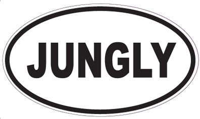 JUNGLY - Oval Sticker
