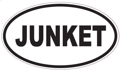 JUNKET - Oval Sticker
