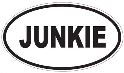 JUNKIE - Oval Sticker