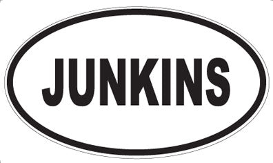 JUNKINS - Oval Magnet