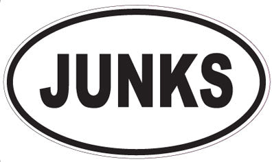 JUNKS - Oval Sticker