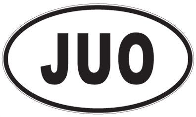 JUO - 3 Letter Initials Oval Magnet
