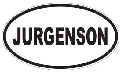 JURGENSON - Oval Sticker