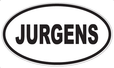 JURGENS - Oval Magnet