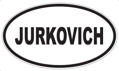 JURKOVICH - Oval Sticker