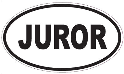 JUROR - Oval Magnet