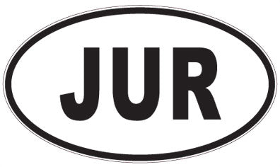 JUR - 3 Letter Initials Oval Magnet