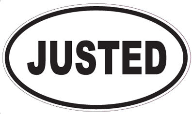 JUSTED - Oval Sticker
