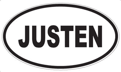 JUSTEN - Oval Sticker