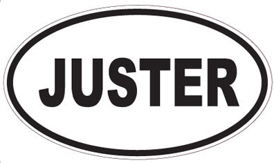 JUSTER - Oval Sticker