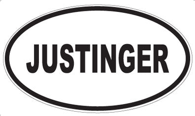 JUSTINGER - Oval Magnet