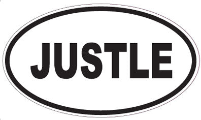JUSTLE - Oval Sticker