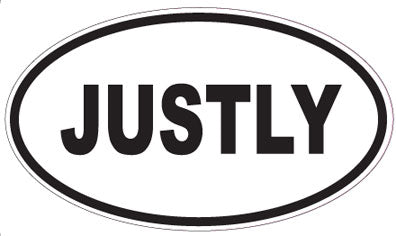 JUSTLY - Oval Sticker