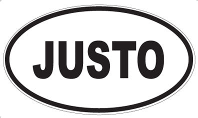 JUSTO - Oval Sticker