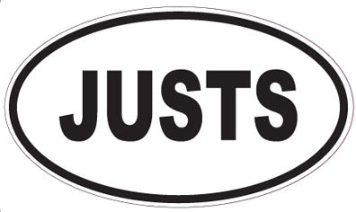 JUSTS - Oval Sticker