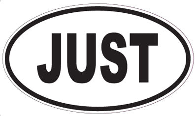 JUST - Oval Sticker