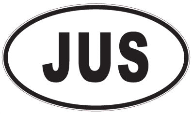 JUS - 3 Letter Initials Oval Magnet