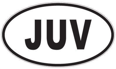 JUV - 3 Letter Initials Oval Magnet