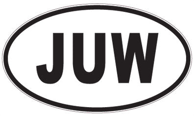 JUW - 3 Letter Initials Oval Magnet