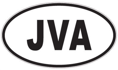 JVA - 3 Letter Initials Oval Magnet