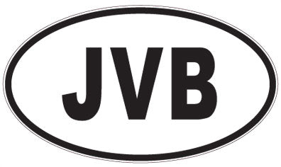 JVB - 3 Letter Initials Oval Magnet