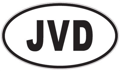 JVD - 3 Letter Initials Oval Magnet