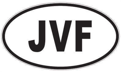 JVF - 3 Letter Initials Oval Sticker