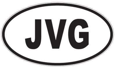 JVG - 3 Letter Initials Oval Magnet