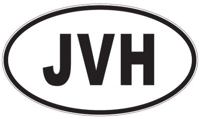 JVH - 3 Letter Initials Oval Magnet