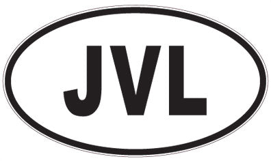 JVL - 3 Letter Initials Oval Magnet