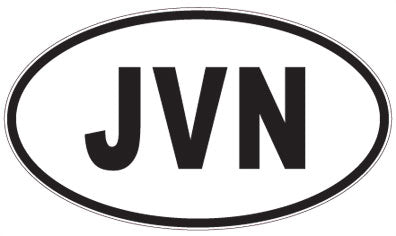 JVN - 3 Letter Initials Oval Magnet