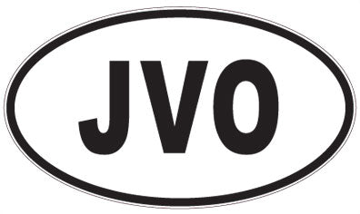 JVO - 3 Letter Initials Oval Magnet