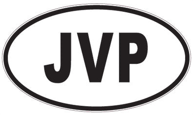 JVP - 3 Letter Initials Oval Sticker