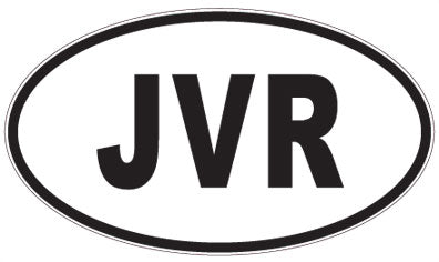 JVR - 3 Letter Initials Oval Sticker