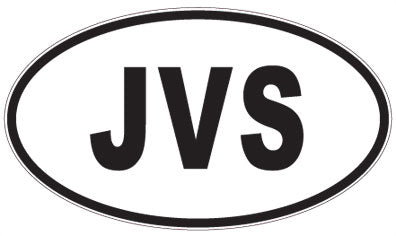 JVS - 3 Letter Initials Oval Magnet