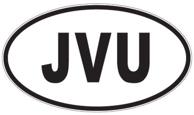 JVU - 3 Letter Initials Oval Magnet