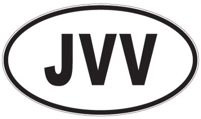 JVV - 3 Letter Initials Oval Magnet