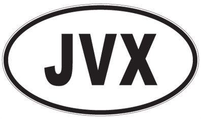 JVX - 3 Letter Initials Oval Magnet