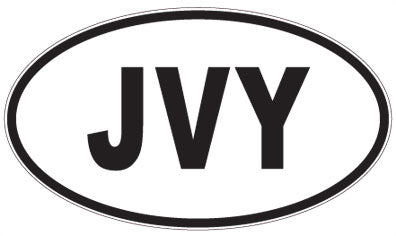 JVY - 3 Letter Initials Oval Magnet