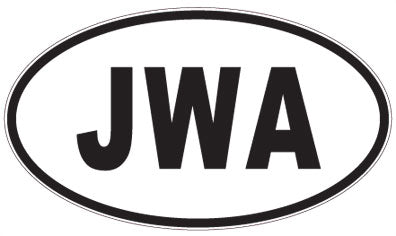 JWA - 3 Letter Initials Oval Magnet