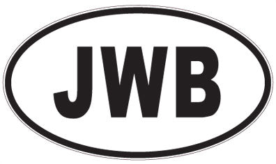JWB - 3 Letter Initials Oval Magnet