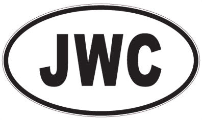 JWC - 3 Letter Initials Oval Magnet
