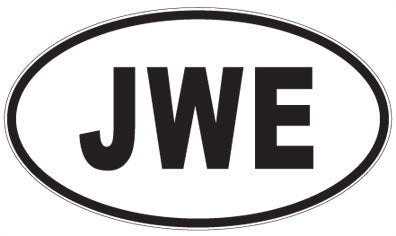JWE - 3 Letter Initials Oval Magnet
