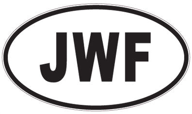 JWF - 3 Letter Initials Oval Magnet