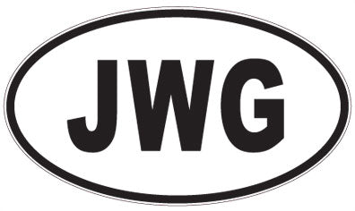 JWG - 3 Letter Initials Oval Magnet