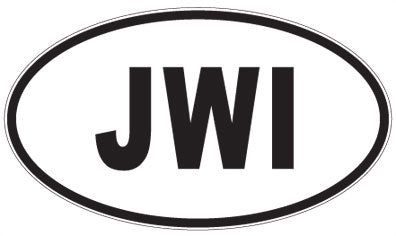 JWI - 3 Letter Initials Oval Magnet