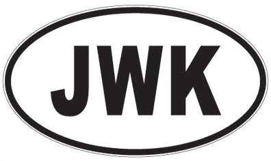 JWK - 3 Letter Initials Oval Magnet