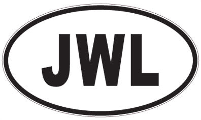 JWL - 3 Letter Initials Oval Sticker