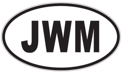 JWM - 3 Letter Initials Oval Magnet
