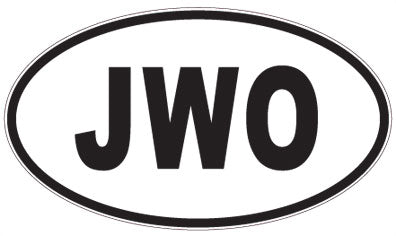 JWO - 3 Letter Initials Oval Magnet